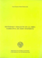Front cover of Estandar y dialecto en la obra narrativa de John Steinbeck by Luis Girón Echevarría