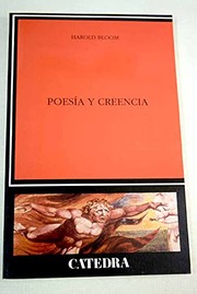 Cover of Poesia y creencia by Harold Bloom