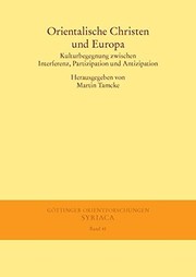 Cover of Orientalische Christen und Europa by Martin Tamcke