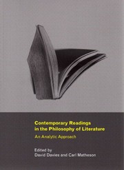 Front cover of Contemporary readings in the philosophy of literature by David Davies
