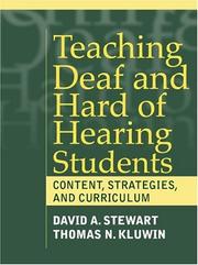 Front cover of Teaching deaf and hard of hearing students by David Alan Stewart