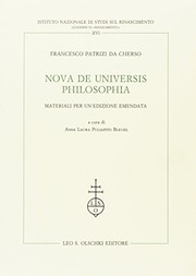 Front cover of Nova de universis philosophia by Patrizi, Francesco