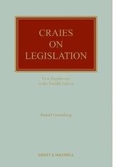 Cover of Craies on Legislation by William Feilden Craies