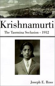 Front cover of Krishnamurti The Taormina Seclusion 1912 by Joseph E. Ross