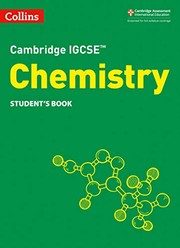 Front cover of Cambridge IGCSE(tm) Chemistry Student's Book (Collins Cambridge IGCSE(tm)) by Chris Sunley