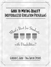 Cover of Guide to writing quality individualized education programs by Gordon S. Gibb