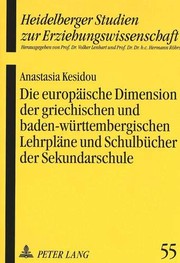 Front cover of Europdische Dimension der Griechischen und Baden-Wuerttembergischen Lehrplaene und Schulbuecher der Sekundarschule by Anastasia Kesidou