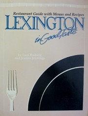 Front cover of Lexington in good taste by Lani Basberg