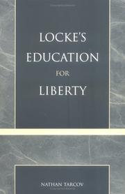Front cover of Locke's education for liberty by Nathan Tarcov