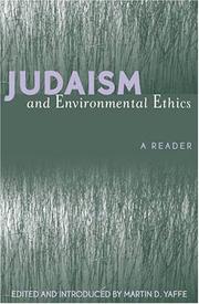 Cover of Judaism and Environmental Ethics by Martin D. Yaffe