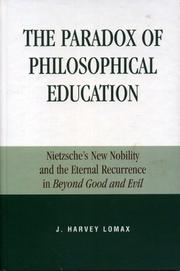 Front cover of Paradox of Philosophical Education by J. Harvey Lomax