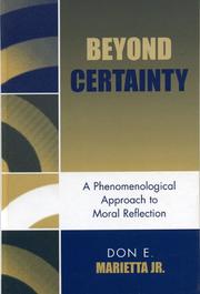 Cover of Beyond certainty by Don E. Marietta