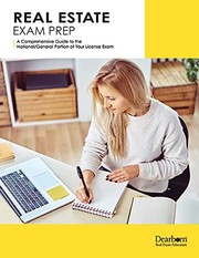 Front cover of Real Estate Exam Prep : A Comprehensive Guide to the National/General Portion of Your License Exam by Dearborn Real Estate Education