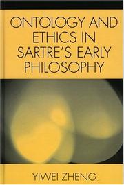 Front cover of Ontology and Ethics in Sartre's Early Philosophy by Yiwei Zheng