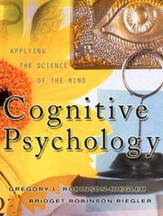 Cover of Cognitive psychology by Gregory Robinson-Riegler