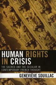 Front cover of Human Rights in Crisis by Genevive Souillac