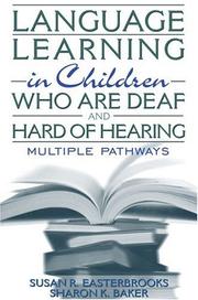 Cover of Language learning in children who are deaf and hard of hearing by Susan R. Easterbrooks