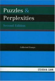 Cover of Puzzles and Perplexities by Steven M. Cahn