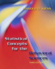 Cover of Statistical concepts for the behavioral sciences by Harold O. Kiess