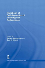 Cover of Handbook of self-regulation of learning and performance by Barry J. Zimmerman