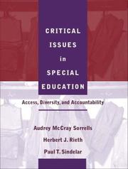 Front cover of Critical issues in special education by Audrey McCray Sorrells