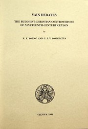 Cover of Vain debates by Richard Fox Young