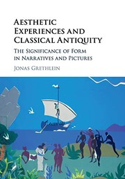 Cover of Aesthetic Experiences and Classical Antiquity by Jonas Grethlein