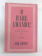 Cover of O rare Amanda! by Jack Loudan