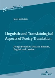 Front cover of Linguistic and Translatological Aspects of Poetry Translation by Janis Veckracis