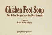 Front cover of Chicken foot soup and other recipes from the Pine Barrens by Unknown
