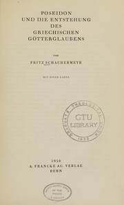 Front cover of Poseidon und die Entstehung des griechischen Götterglaubens by Fritz Schachermeyr