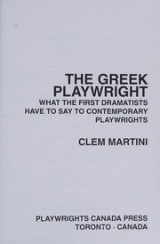 Cover of The Greek playwright by Clem Martini