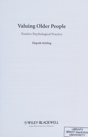 Cover of Valuing older people by Elspeth Stirling