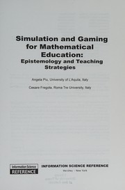 Front cover of Simulation and gaming for mathematical education by Cesare Fregola