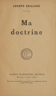 Cover of Ma doctrine by Joseph Caillaux