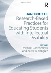 Front cover of Handbook of Research-Based Practices for Educating Students with Intellectual Disability by Michael L. Wehmeyer