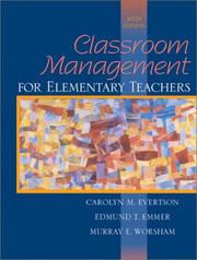Front cover of Classroom management for elementary teachers by Carolyn M. Evertson