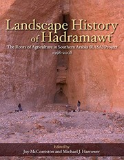 Front cover of Landscape History of Hadramawt by Joy McCorriston