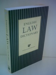 Front cover of English law dictionary by P. H. Collin