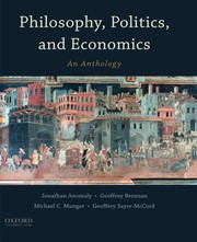 Front cover of Philosophy, Politics, and Economics by Jonathan Anomaly
