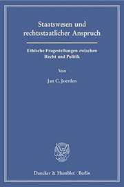 Cover of Staatswesen und rechtsstaatlicher Anspruch by Jan C. Joerden