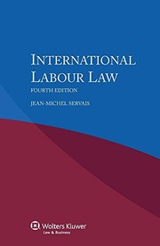 Front cover of International labour law by Jean-Michel Servais