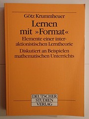 Cover of Lernen mit "Format" by Götz Krummheuer