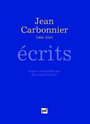 Cover of Écrits by Jean Carbonnier