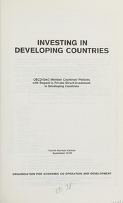 Front cover of Investing in developing countries by Organisation for Economic Co-operation and Development