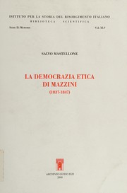 Cover of La democrazia etica di Mazzini by Salvo Mastellone