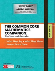 Front cover of Common Core Mathematics Companion : the Standards Decoded, High School by W. Gary Martin