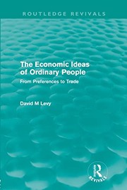 Front cover of Economic Ideas of Ordinary People by Levy, David M.