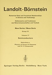 Front cover of Landolt-Börnstein numerical data and functional relationships in science and technology by Dieter Bimberg