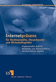 Front cover of Internetpräsenz für Rechtsanwälte, Steuerberater und Wirtschaftsprüfer by Reinhard L. F. Strangmeier